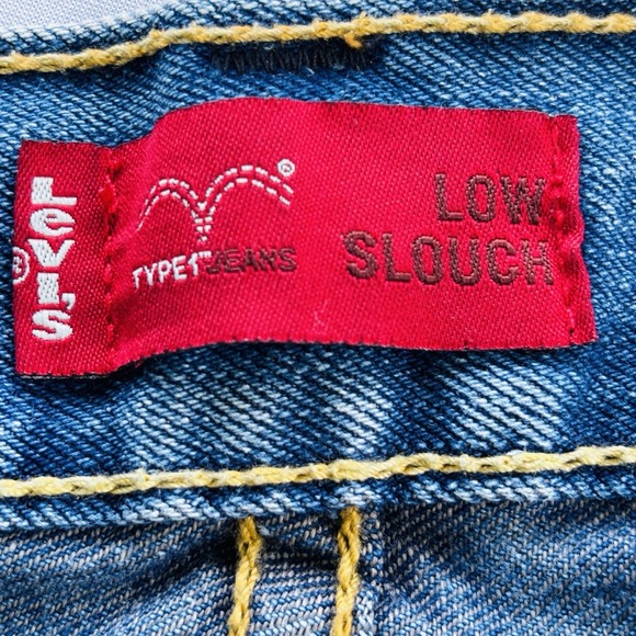 Vintage Levi's Type 1 Low Slouch Jeans Youth 13M Y2K Made in Hong Kong 1998 - Picture 8 of 16